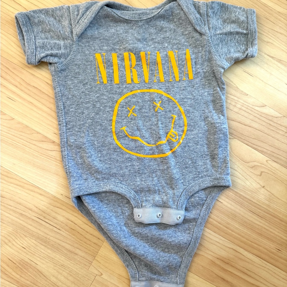 Nirvana Rabbit Skins baby onesie 6m